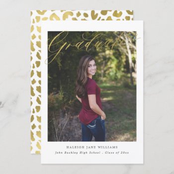 Wild Gold Graduation Announcements by fancypaperie at Zazzle