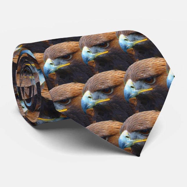 Wild Golden Eagle in Brown Neck Tie (Rolled)