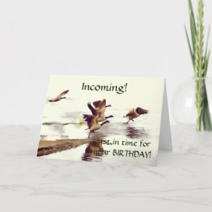 "Wild Goose Chase" - Running Geese Card