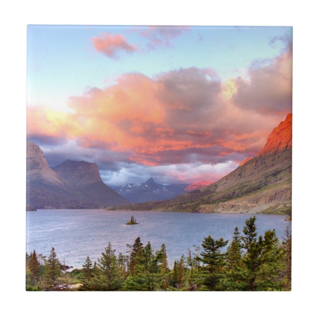 Wild Goose Island at Sunrise Ceramic Tile (Front)