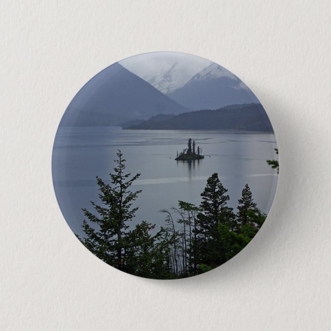 Wild Goose Island In Glacier National Park Button (Front)
