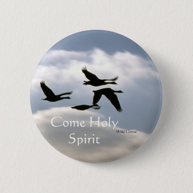 Wild Goose Photo - Come Holy Spirit Button (Front)