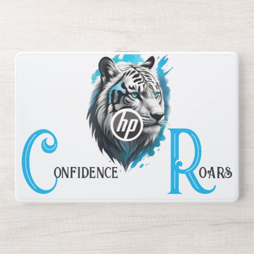 Wild Grace Blue_Eyed White Tiger Design HP Laptop Skin