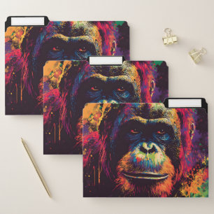 Wild Graffiti Urban Jungle Gorilla File Folder