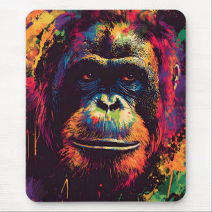 Wild Graffiti Urban Jungle Gorilla  Mouse Pad