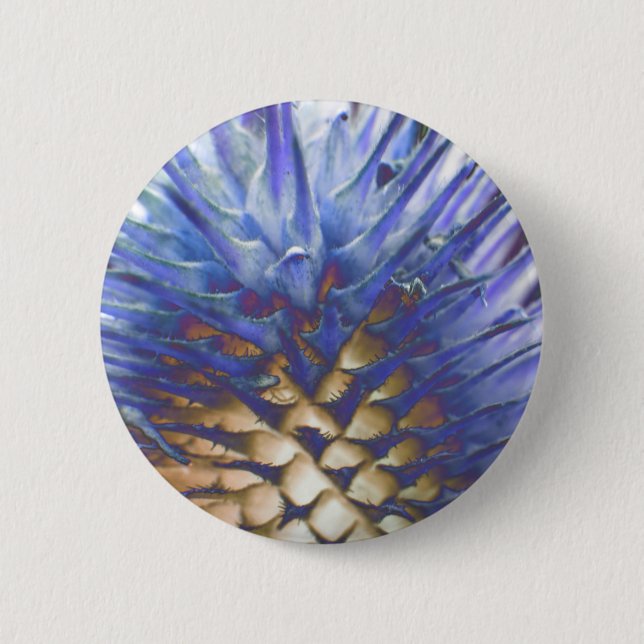 Wild Grass Blue Flame Button (Front)