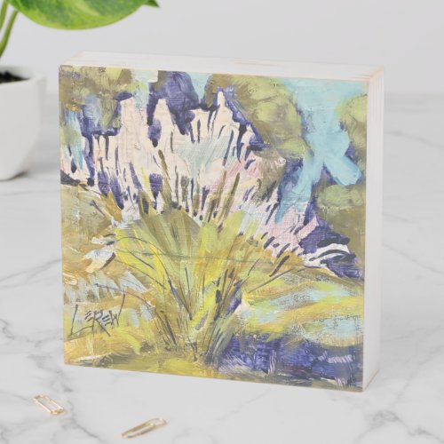 Wild Grass Plumes Painting / Artist Larry Lerew Wooden Box Sign