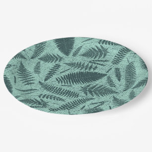 Wild grasses and ferns paper plates