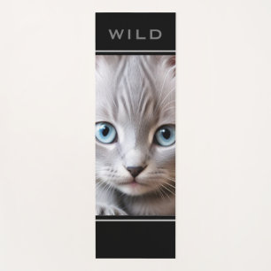 Wild Gray Cat - Yoga Mat