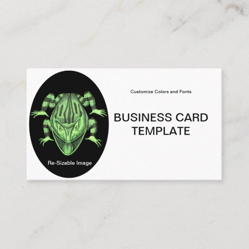 Wild Green Frog Reptiles The Toad  Business Card