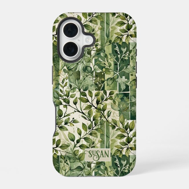 Wild Green Leafy Vines Iphone Case (Back)
