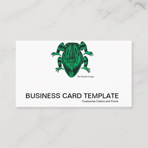 Wild Green Reptiles The Toad  Business Card