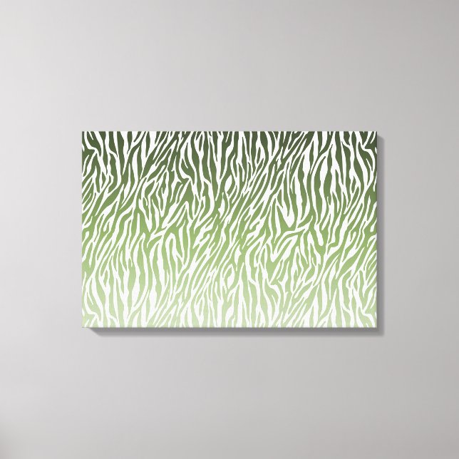 Wild Green Zebra Print Ombre (Front)