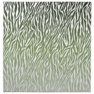 Wild Green Zebra Print Ombre Cloth Napkin