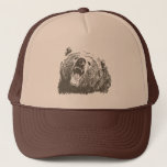 Wild Grizzly Bear Roaring Trucker Hat