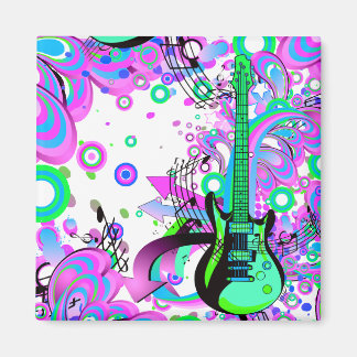 Wild Guitar (white) Magnet