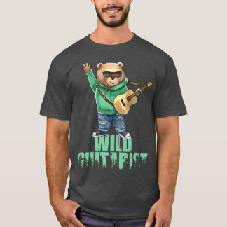 Wild GuitaristFunny Bear Guitar Player Premium  T-Shirt