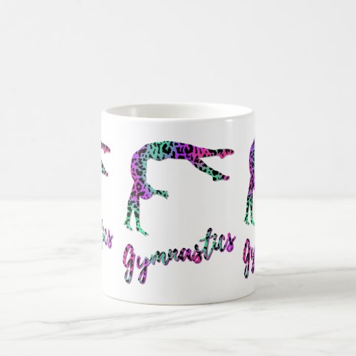 Wild Gymnastics Girl  Animal Print Gymnastics Coffee Mug