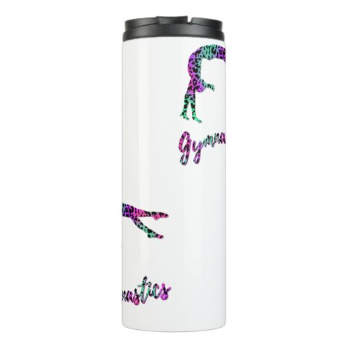 Wild Gymnastics Girl  Animal Print Gymnastics Thermal Tumbler