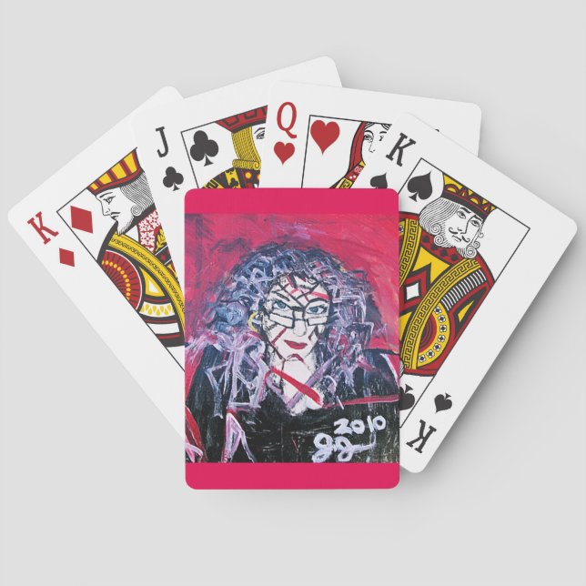 WILD HAIR ABSTRACTION POKER CARDS (Back)