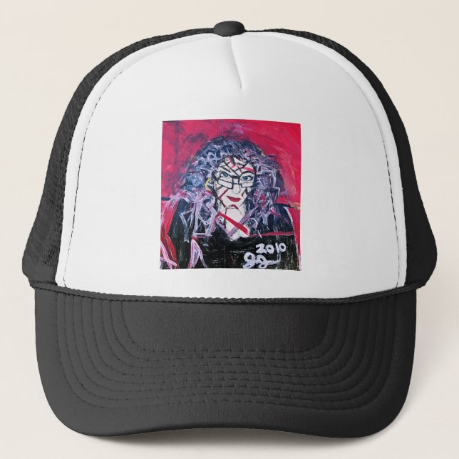 WILD HAIR ABSTRACTION TRUCKER HAT (Front)