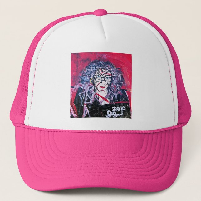 WILD HAIR ABSTRACTION TRUCKER HAT (Front)