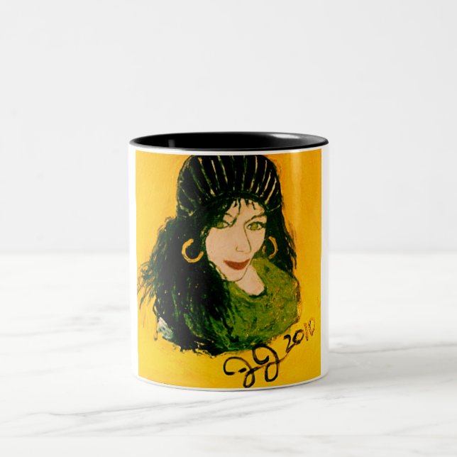 WILD HAIR AS RASTA Two-Tone COFFEE MUG (Center)