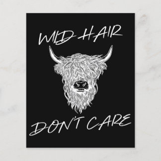 Wild Hair Don't Care Cow | lover gift Flyer