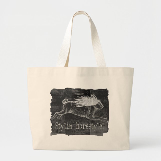 Wild Hare Hare Large Tote Bag (Front)