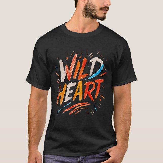 Wild Heart Brushstroke Retro Tee (Front)