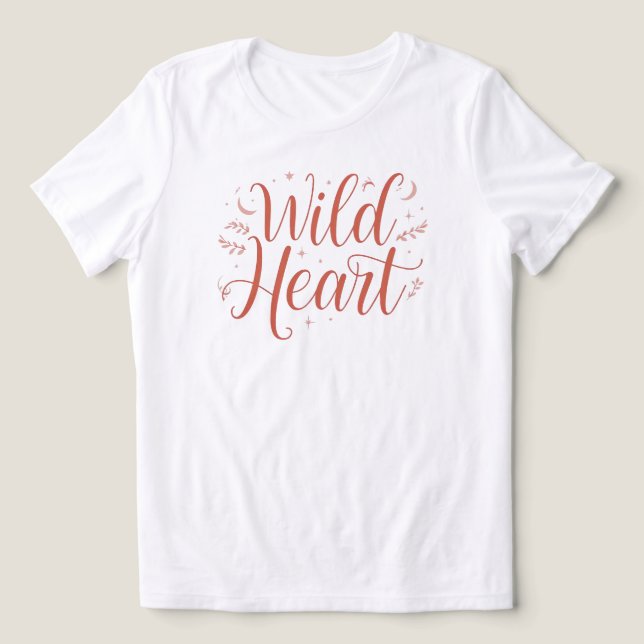 "Wild Heart" Free Spirit Quote Tri-Blend Shirt (Design Front)
