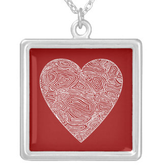 Wild Heart - Red Silver Plated Necklace