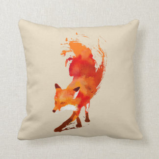 Wild Heart Water Color Fox Pillow