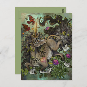 Wild Hearted Unicorn Postcard