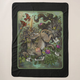 Wild Hearted Unicorn Sherpa Blanket