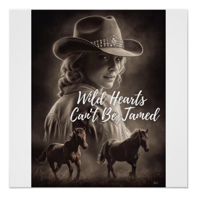 Wild Hearts Can’t Be Tamed - Cowgirlcore  Poster (Front)
