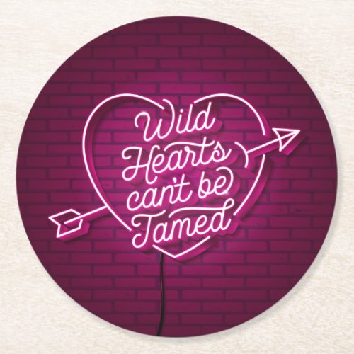 Wild Hearts cant be Tamed Paper Coasters