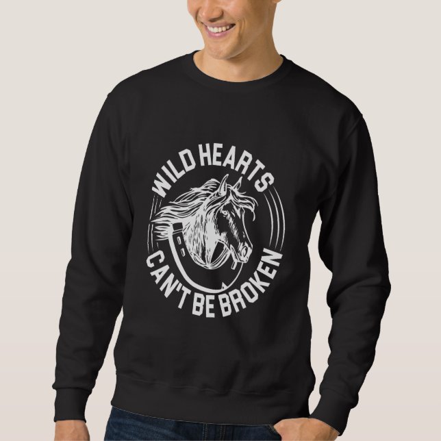 Wild Hearts Cant Be Broken Horse Animal Tops Tee W (Front)