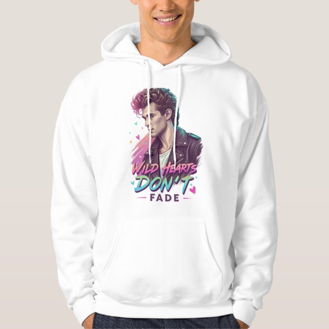 Wild Hearts Don’t Fade – Retro Graffiti Pop Art  Hoodie (Front)