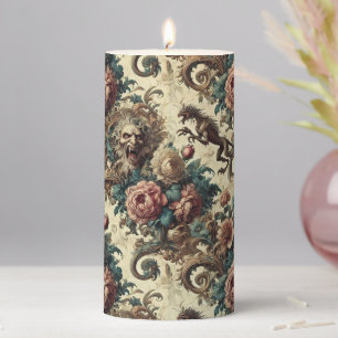 Wild Hearts & Gaunt Dogs – Altar in Tapestry Pillar Candle