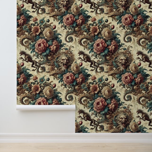 Wild Hearts & Gaunt Dogs – Gothic Victorian Wallpaper (Application)