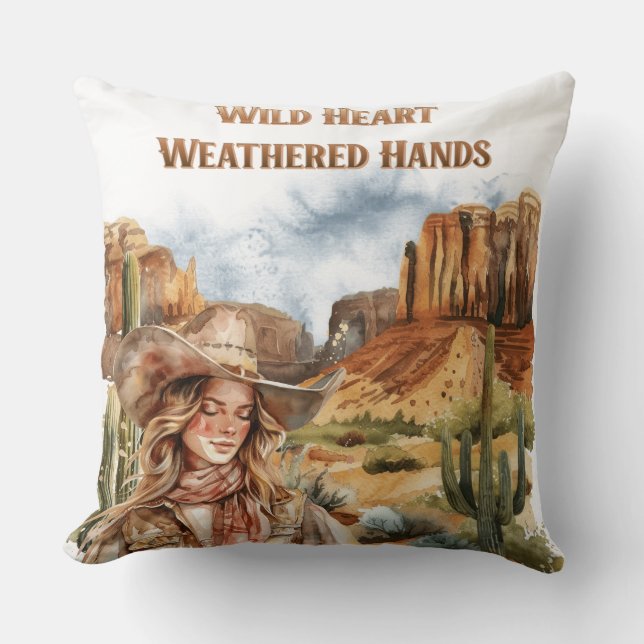 Wild Hearts Throw Pillow (Front)