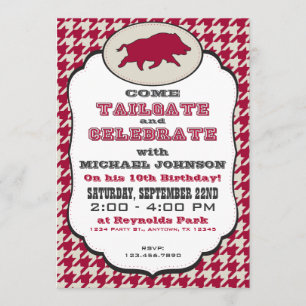 Wild Hog Birthday Invitation
