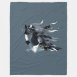 Wild Horse And A Girl Fleece Blanket at Zazzle