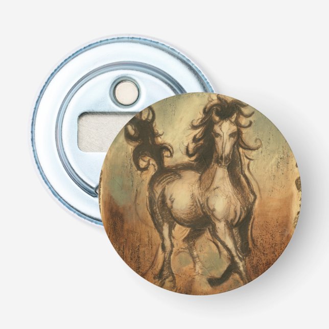 Wild Horse and Warm Colors Bottle Opener (Front)