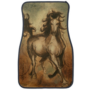 Wild Horse and Warm Colors Car Mat
