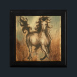 Wild Horse and Warm Colors Jewelry Box<br><div class="desc">Ethan Harper is known for his abstract paintings. He likes painting horses and landscapes and this picture is no exception. The sharpness of the ink used on of the wild horse blends perfectly with warm colors in the background.</div>