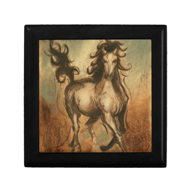 Wild Horse and Warm Colors Jewelry Box (Front)