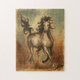 Wild Horse and Warm Colors Jigsaw Puzzle