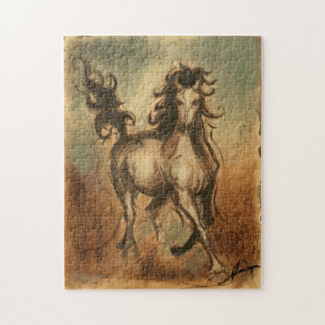 Wild Horse and Warm Colors Jigsaw Puzzle (Vertical)